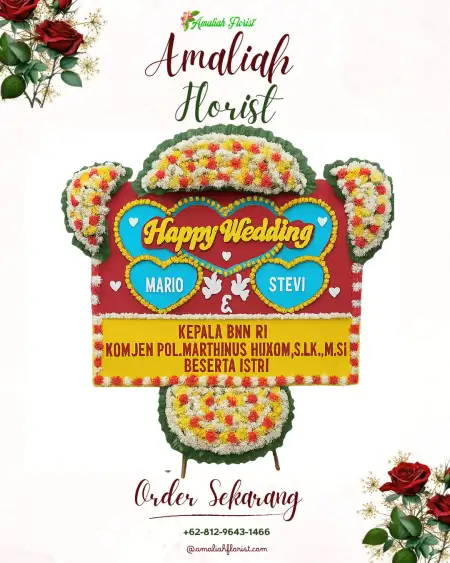 Papan Bunga Pernikahan Buncitan